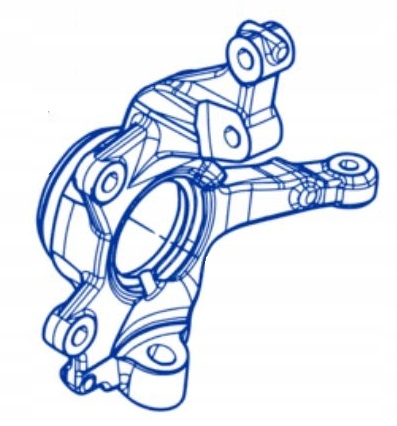 фото №1, Поворотный кулак колеса правая передняя pp renault clio v 5 оригинальный номер aso