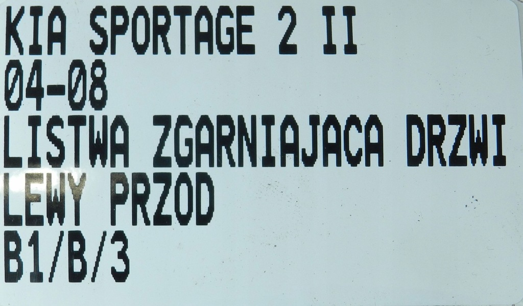 фото №7, Kia sportage 2 ii 04-08 молдинг ущільнювач скло двері лівий перед