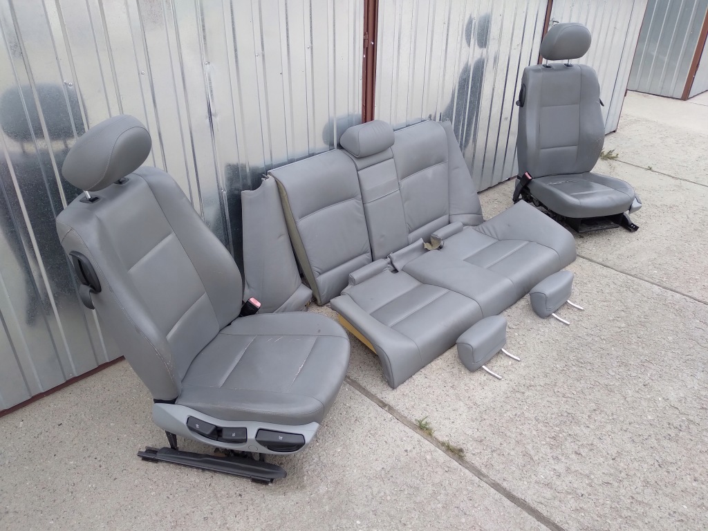 фото №9, Bmw e46 coupe lift сиденья заднее сиденье кожа серая gb kpl