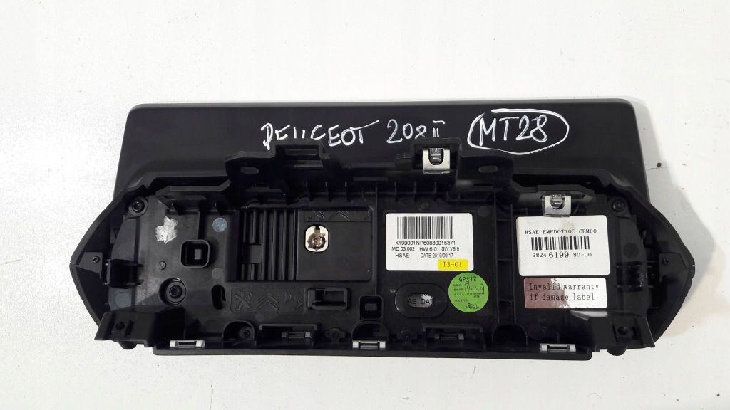 фото №8, Peugeot 208 ii 2008 ii панель управление, монитор 982461998000 mt28