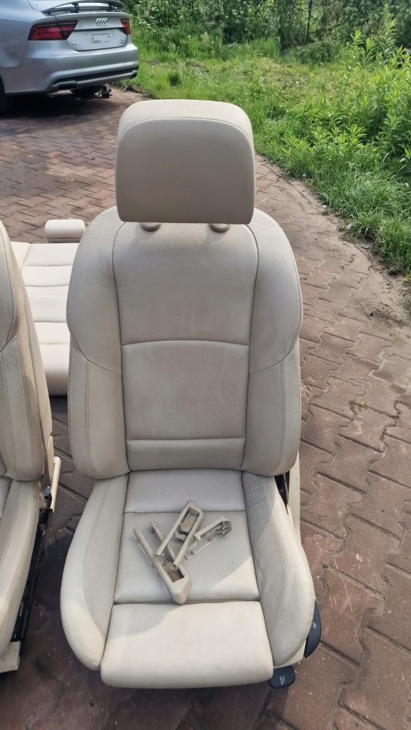 фото №5, Сидіння заднє сидіння обшивки комплект шкіра bmw f10 світлий beż