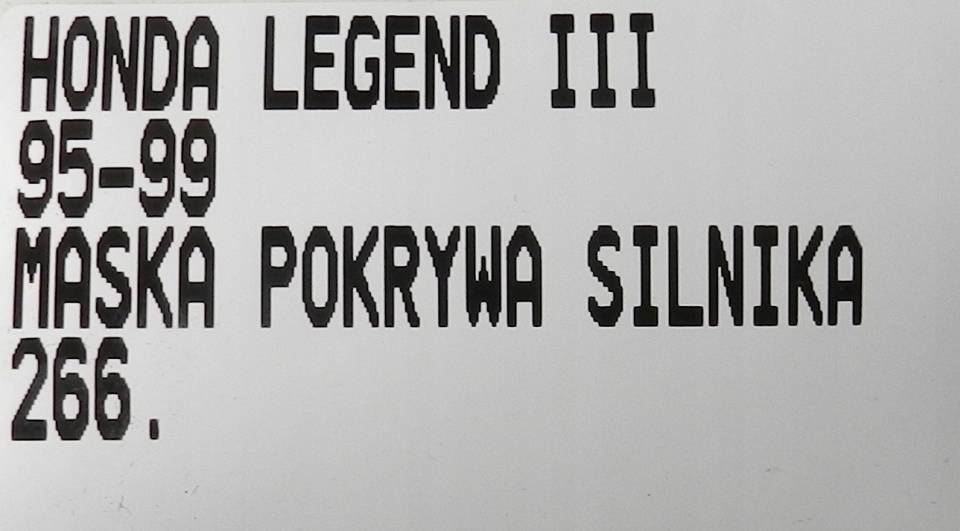 фото №11, 266.maska кришка двигуна honda legend iii 95-99r