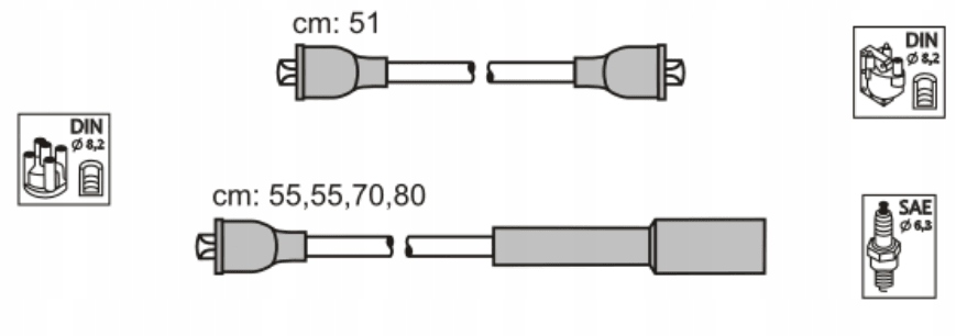 фото №1, Дроти wysokiego напруги kpl. mazda 626 i ii nissan