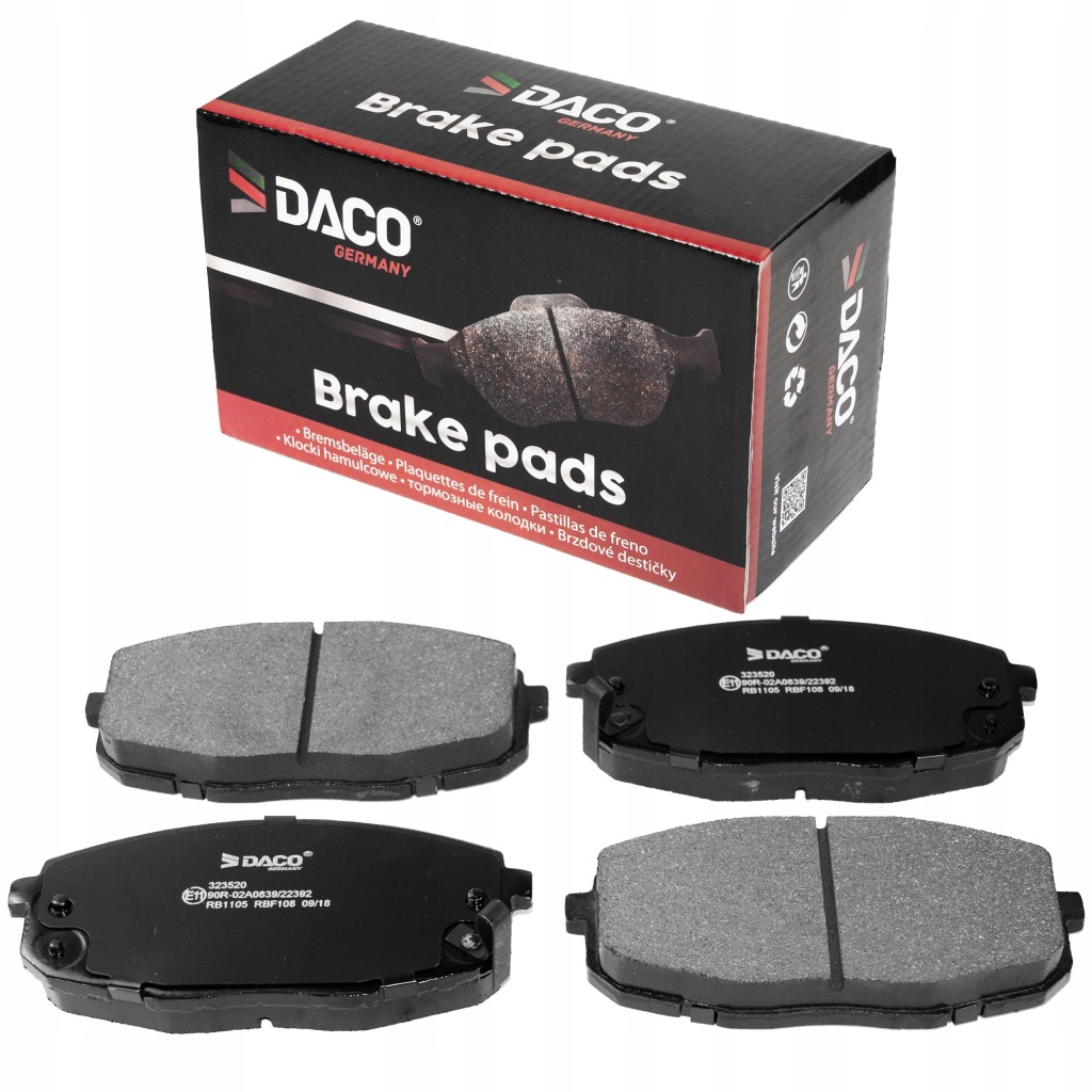 фото №1, Daco гальмівні колодки гальмівні hyundai i30 fd kia ceed 2006- proceed перед