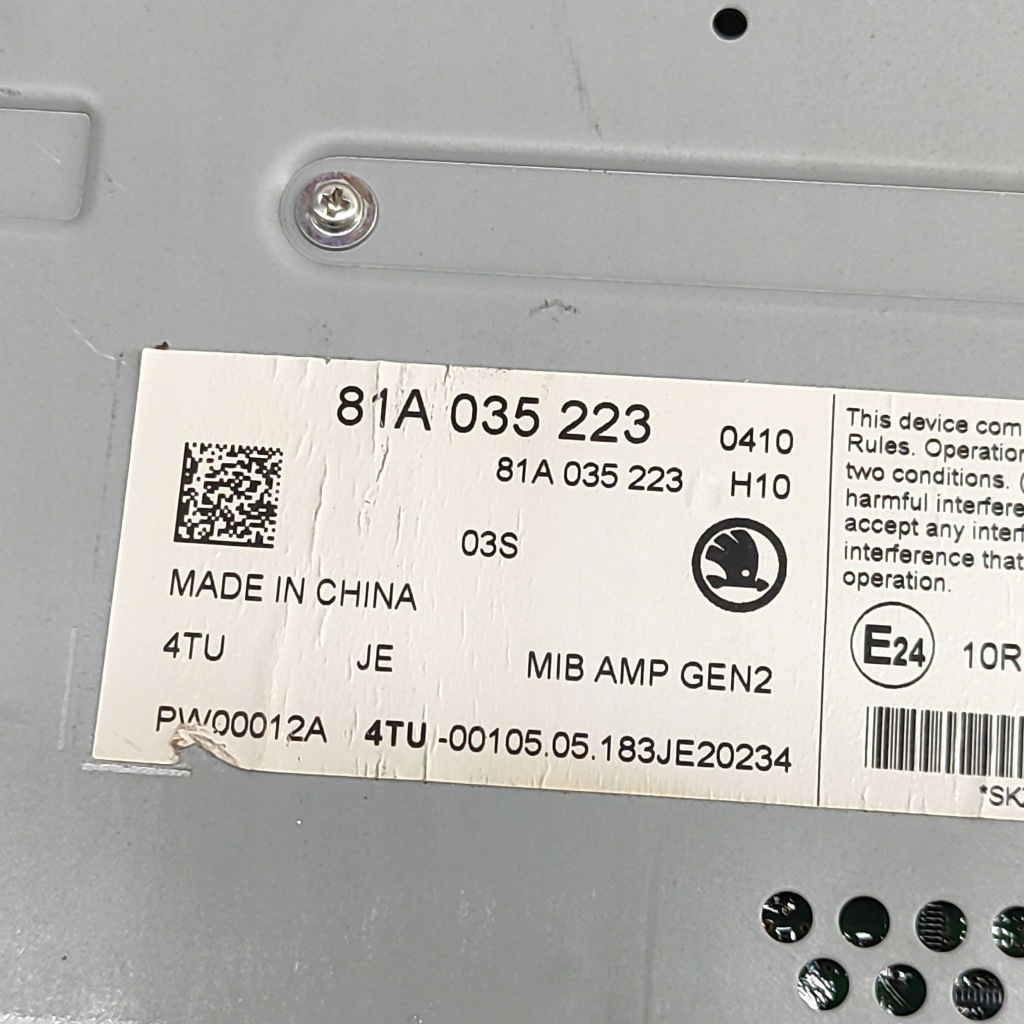 фото №6, Skoda superb b8 3v 2019 підсилювач аудіо