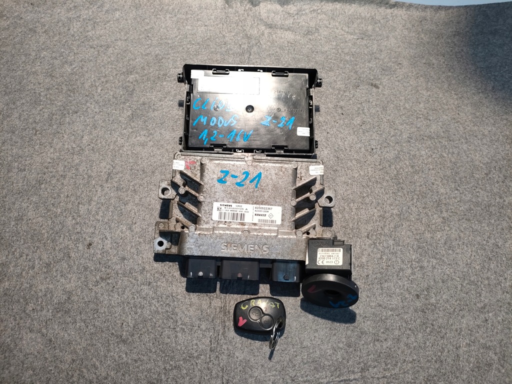 фото №1, Бортовий комп'ютер набір стартовий renault clio iii 3 1,2 16v 8200522357 s120200105a