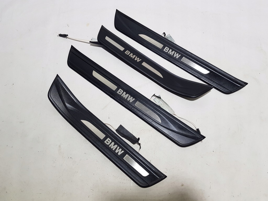 фото №1, Накладки пороговые led правая левая перед задняя комплект bmw f07 молдинг