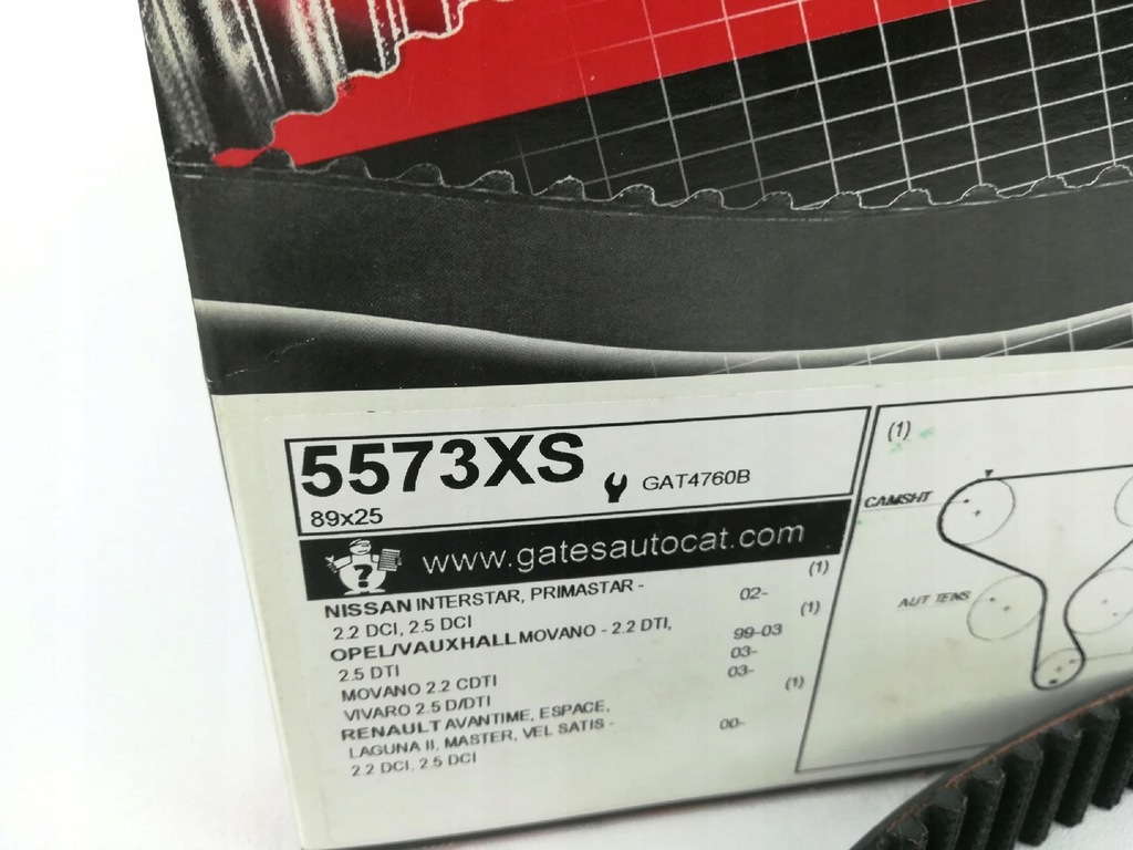 фото №2, Gat5573xs ремінь розподільного валу nissan interstar, primast