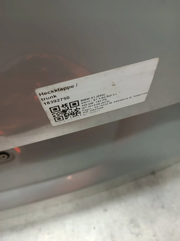 Крышка багажника лампы задний  bmw x1 e84 kolor:a83 Киев