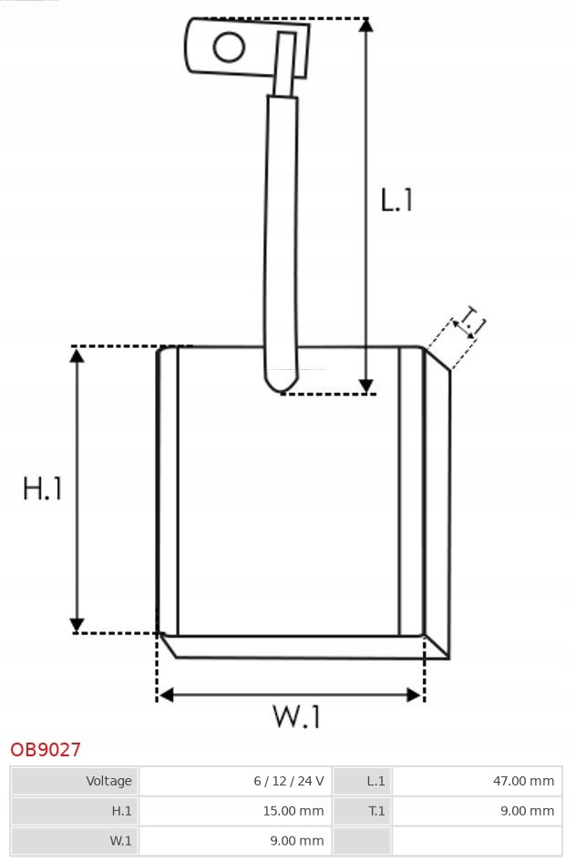 Щетки вентилятора nagrz./9x9x15mm/ Киев