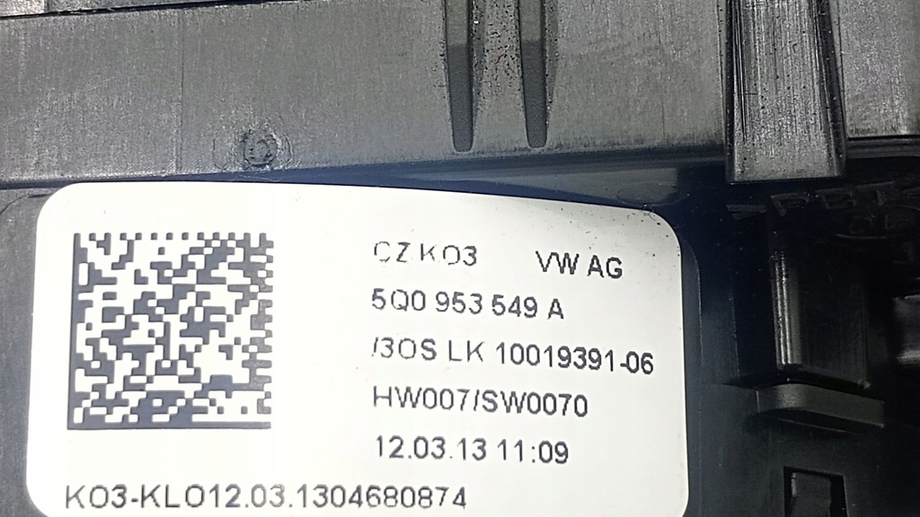 фото №7, Перемикач комбінований стрічка шлейф vw golf vii 5q0953549a 5q0953507ag