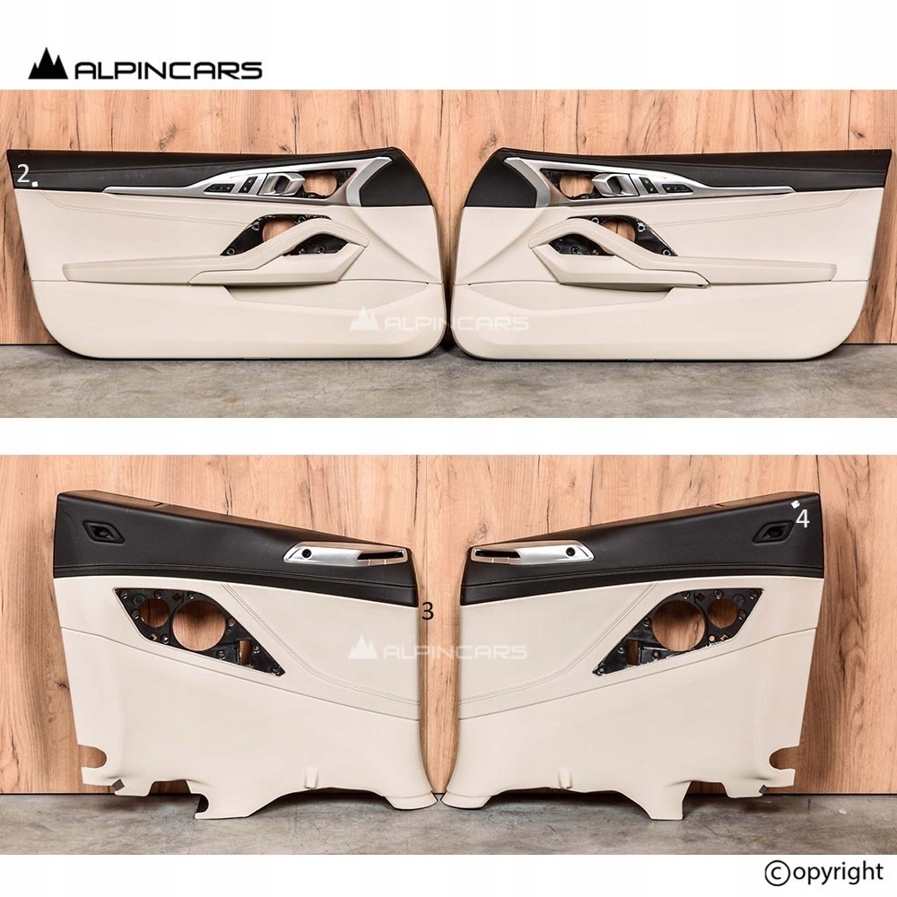 фото №10, Bmw 8 g14 оббивка сидіння середина elfenbeinweiss