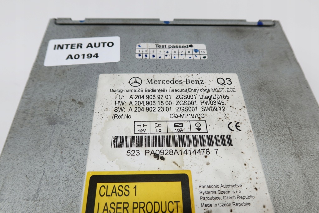Mercedes w204 c-klasa радио cd 2049069701 2049061500 Цена