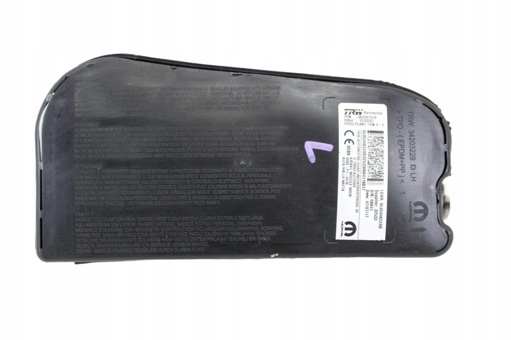 фото №1, Alfa romea stelvio подушка безпеки подушка сидіння ліва перед водія usa