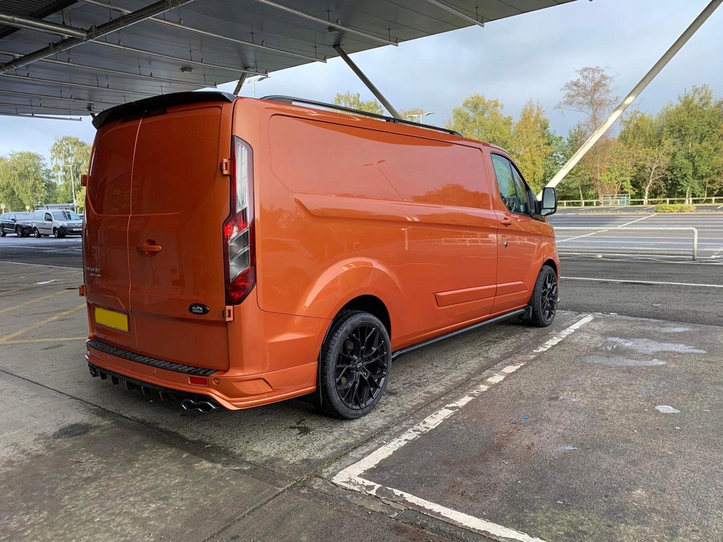 фото №7, Transit tourneo custom 2018-2023 накладка бампера задняя спойлер пластик v4