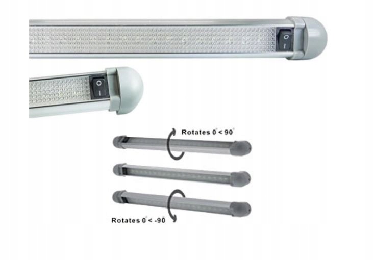 фото №6, Лампа led 10smd з вимикач 12v/24v обертова