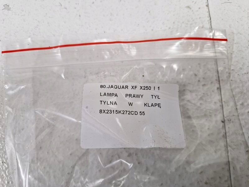 фото №7, Jaguar xf x250 1 i лампа правий задня права задня w кришка 8x2315k272cd