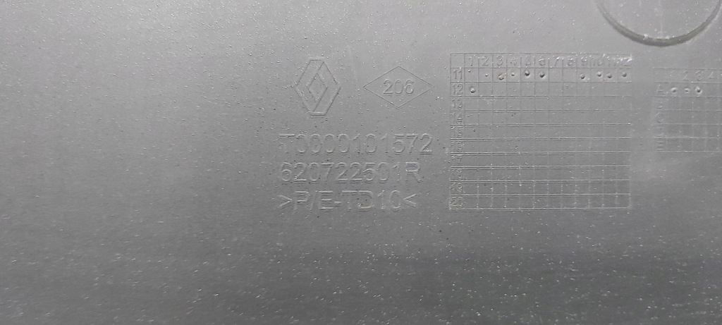 фото №5, Молдинг накладка бампера перед renault scenic iii 620722501r