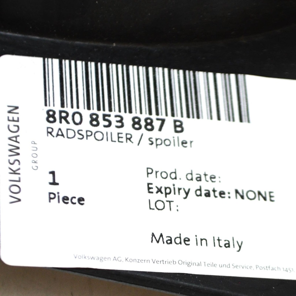 фото №11, Audi q5 8r передня частина fender splash захист extension left 8r0853887b