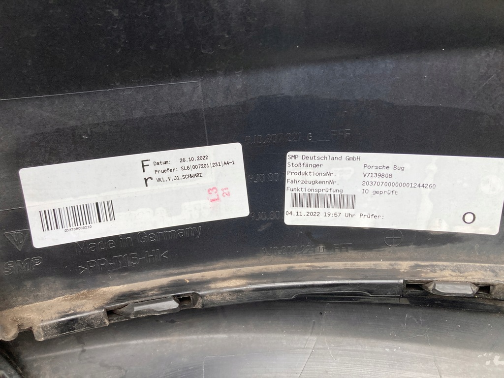 фото №13, Бампер передній перед porsche taycan 9j0 9j0807221