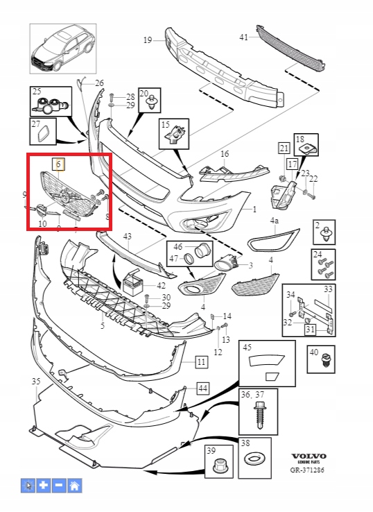 фото №1, Защита радиатора решётка радиатора решётка радиатора volvo c30 2010- оригинальный номер 31290845