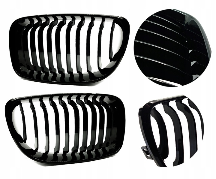 фото №12, Решётка радиатора решётки радиатора bmw 1 e81 e82 e87 e882007-2012 lci чёрный блеск black shadow