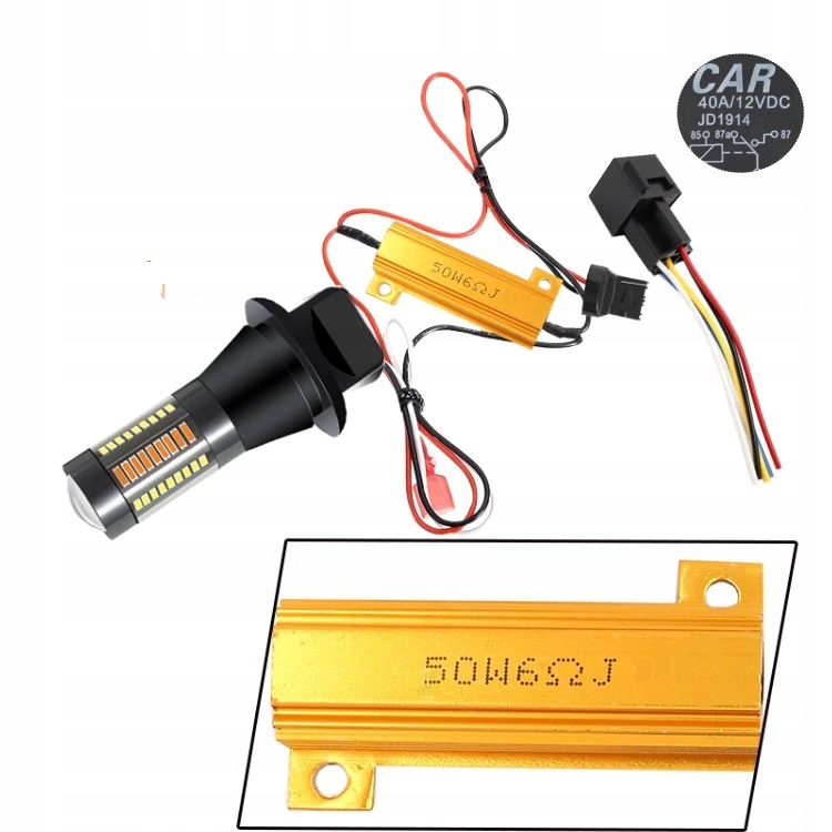 фото №6, 2w1 світло do рух dziennej drl led + поворотники p21w ba15s поворотники