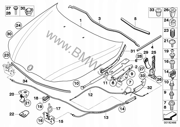 фото №7, Bmw 5 e60 e61 молдинг уплотнительная капот левая прокладка боковая 7138583