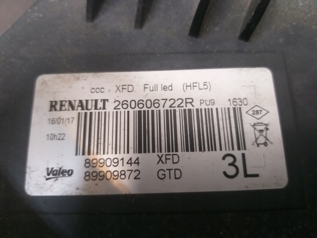 фото №6, Лампа перед ліва renault talisman full led 260606722r