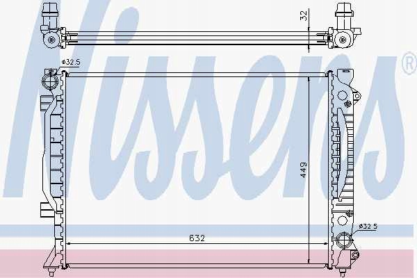 Радиатор двигателя nissens 60422a 4b0121251 Доставка