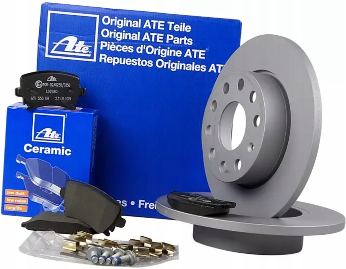 фото №1, Ate гальмівні диски + гальмівні колодки керамічний задня seat toledo iii