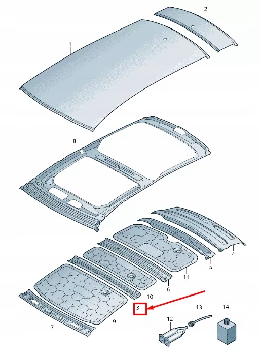фото №1, Audi a6 4a c8 center roof frame 4k9817969