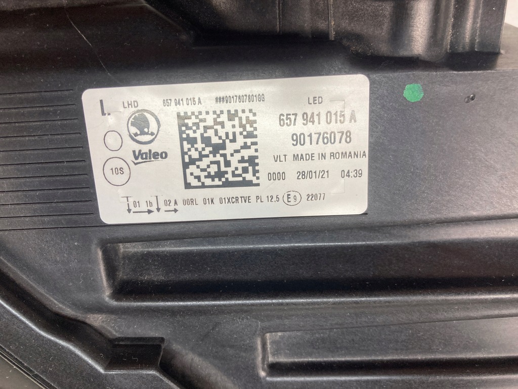 фото №9, Лампа левая передняя левый перед skoda scala full led 657