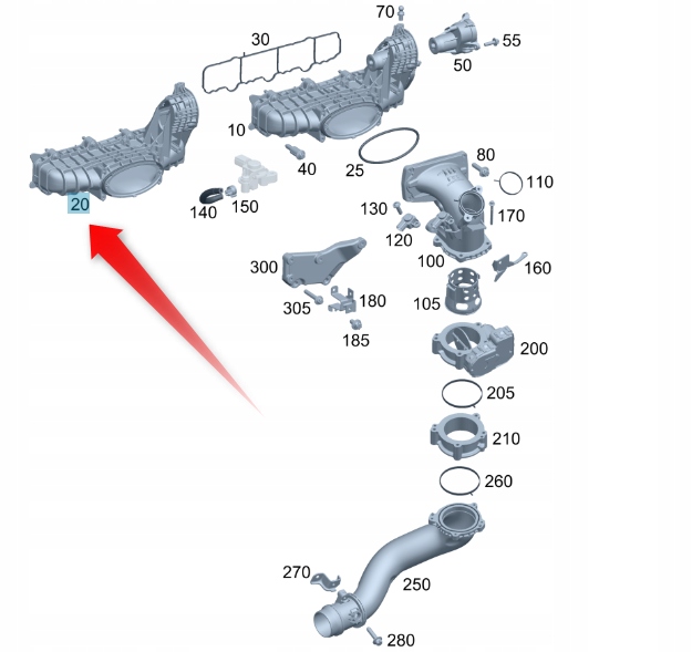 фото №6, Коллектор всасывающий om651 mercedes-benz оригинал новый