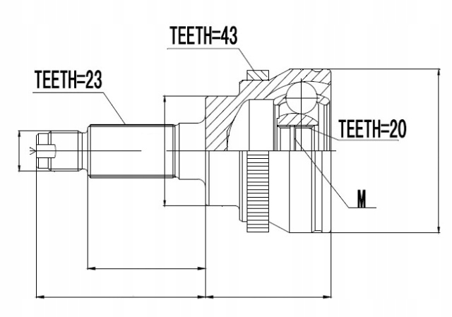 фото №2, Шарнір зовнішній suzuki wagon r+ mm 1.3 01-