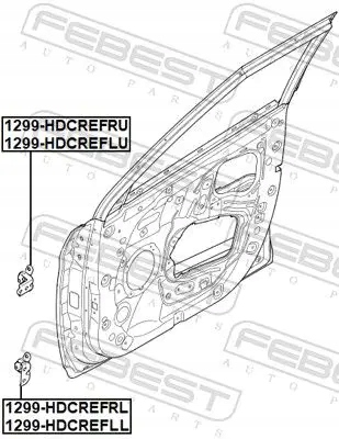 фото №1, Febest 1299-hdcrefru петля двері