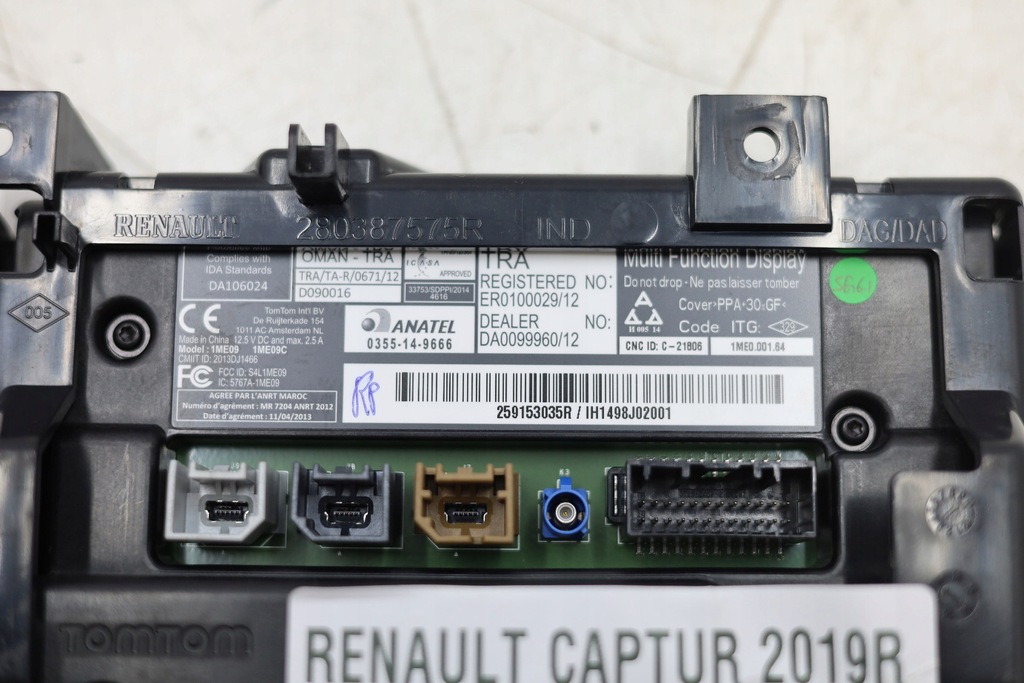 фото №2, Навигация радио дисплей renault captur i lift 2019r 259153035r