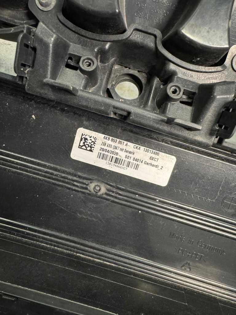 фото №12, Оригінальний бампер решітка радіатора перед audi a7 c8 лак mythos black металік