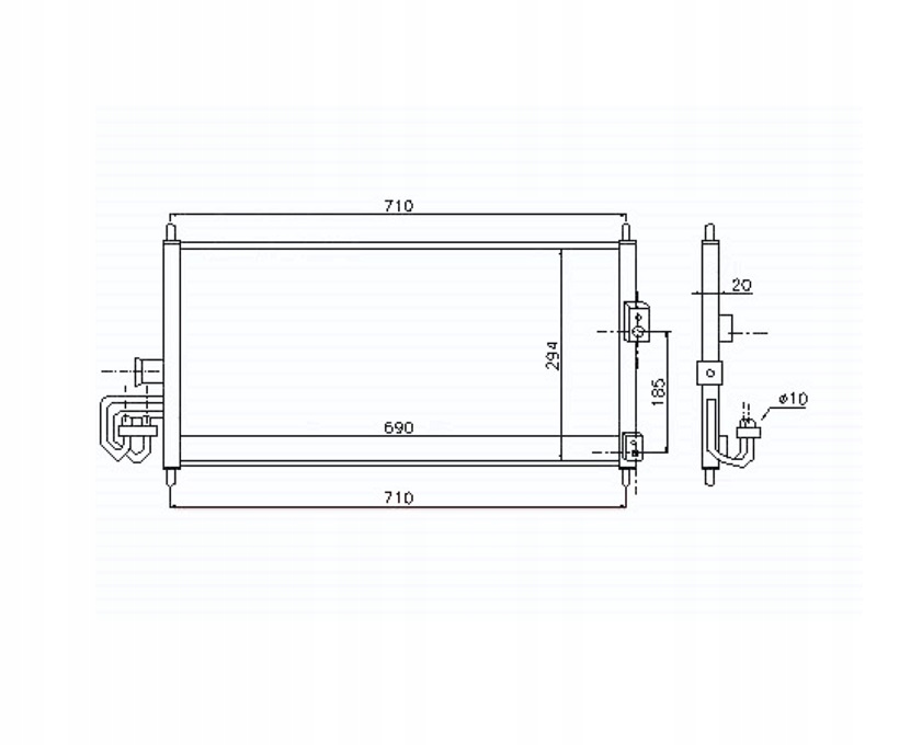 фото №1, Радіатор кондиціонера nissan primera p12 02- nowa