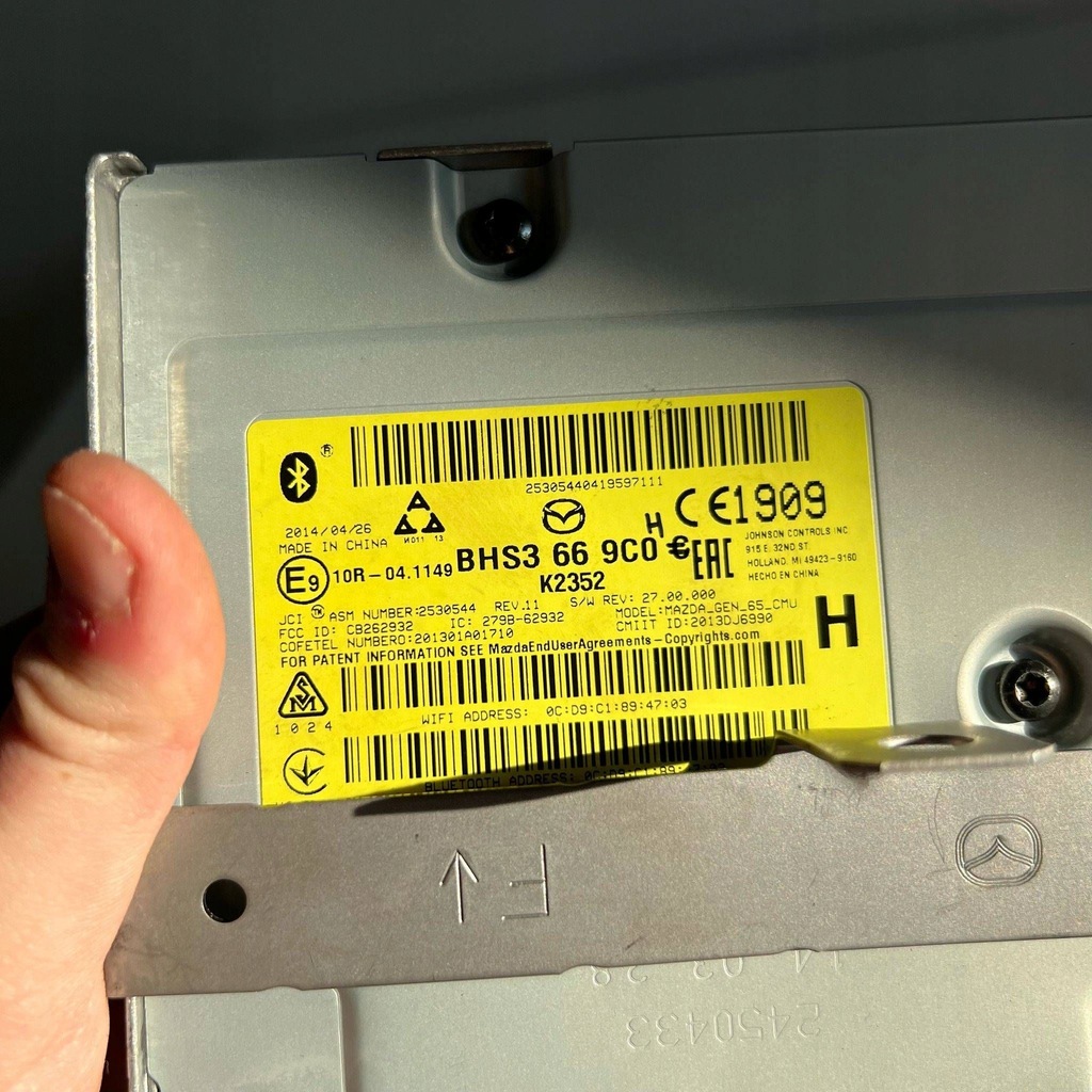 фото №8, Тюнер mazda 3 iii блок керування модуль навігації bhs3669c0