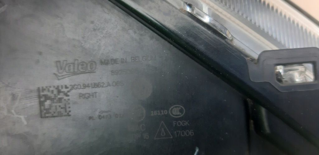 Vw polo 2g 17- правый противотуманная фара led фонарь  drl Оригинал