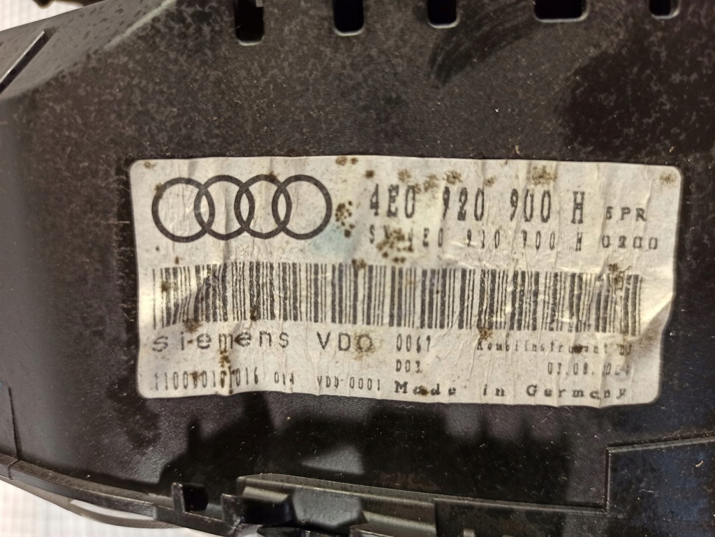 фото №8, Audi a8 d3 счетчик приборы w12 europa 4e0920900h