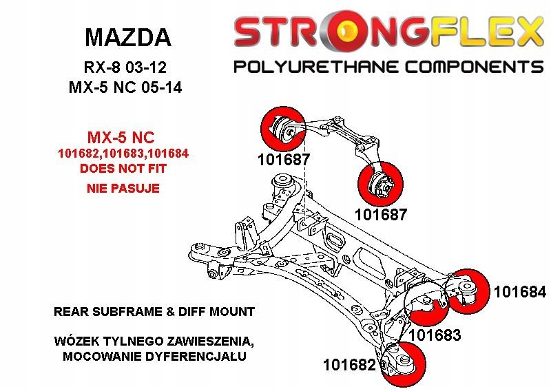 фото №2, 101687b - втулка заднього диференціал strongflex
