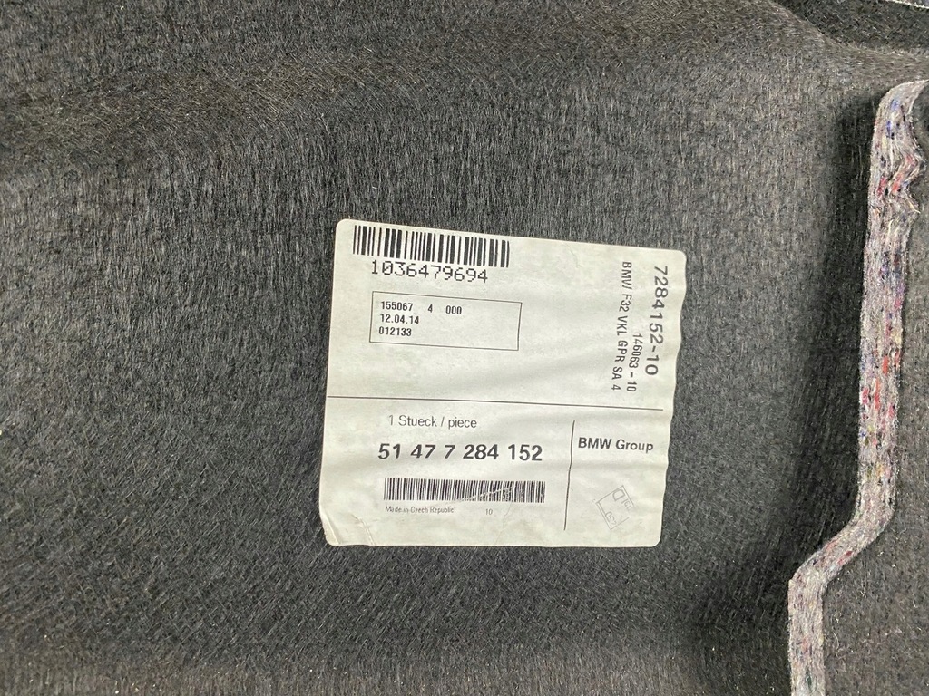 фото №6, Bmw seria 4 f32 обшивка багажника правий органайзер полиця 51477284152