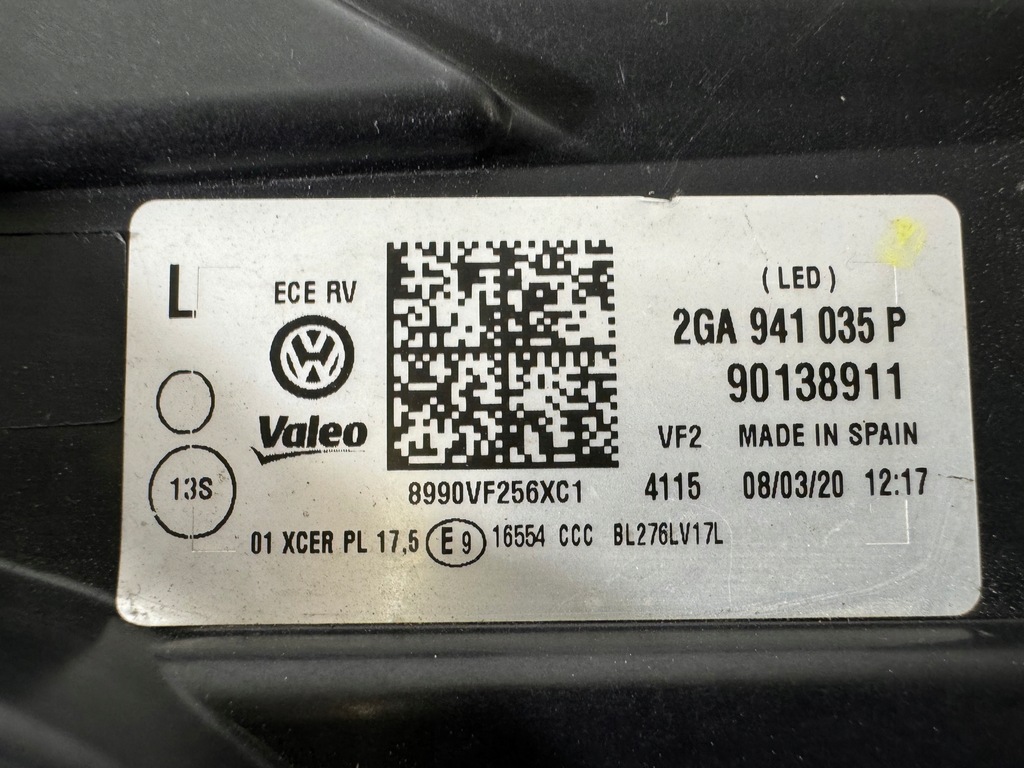фото №14, Vw t-roc full led 2ga troc лампа левая перед фара eur 2ga941035p