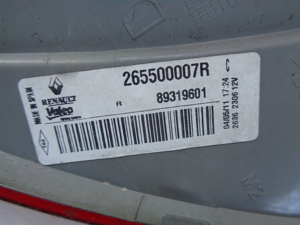 фото №8, Лампа задня права renault megane 3 iii 5d hb