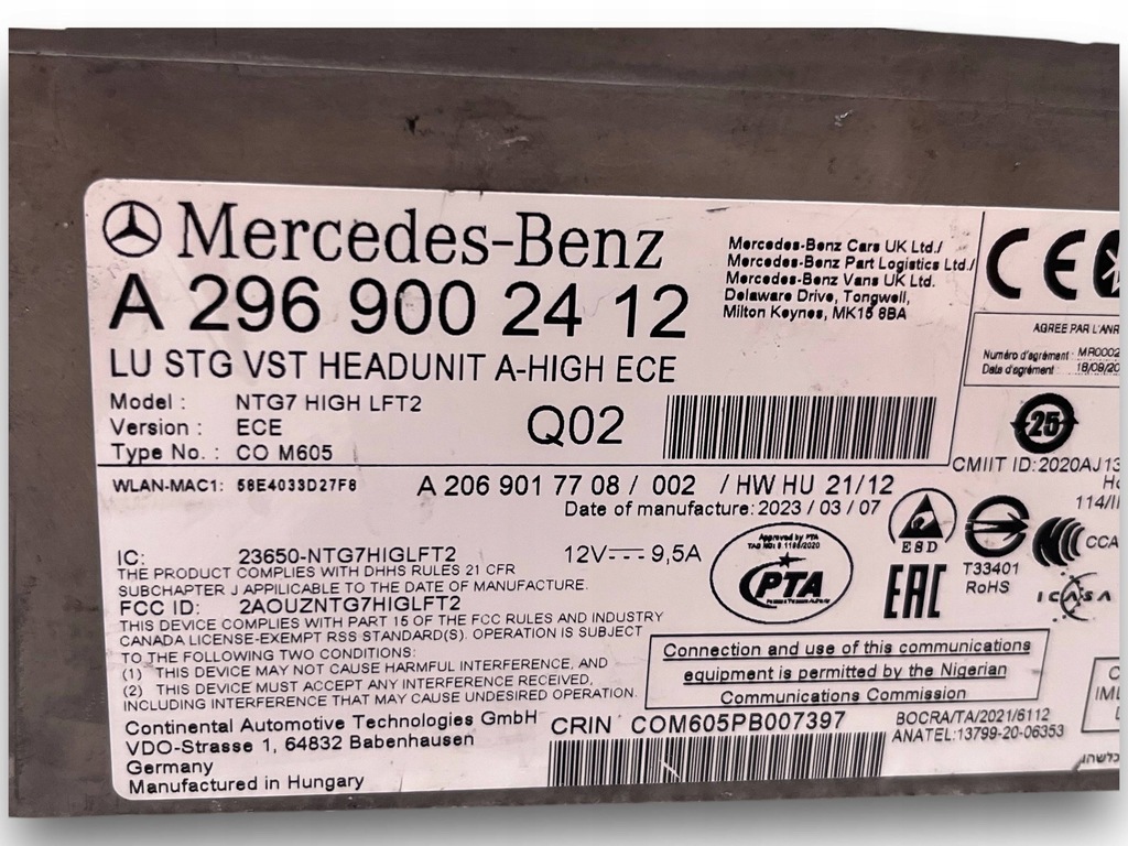 фото №4, Mercedes eqs x296 радио navi 2969002412 $j