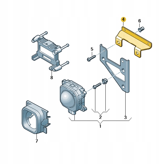 фото №4, Кронштейн радара новый оригинальный audi 8v0907574d vag