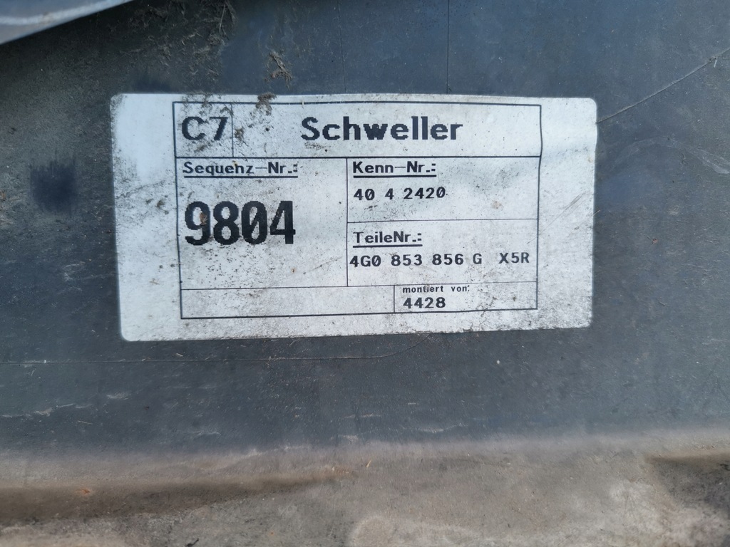 фото №16, 4g0853856g молдинг порог правая audi a6 c7