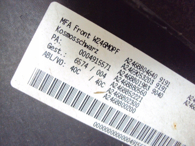 фото №12, Бампер перед mercedes b-klasa w246 lift 2014-